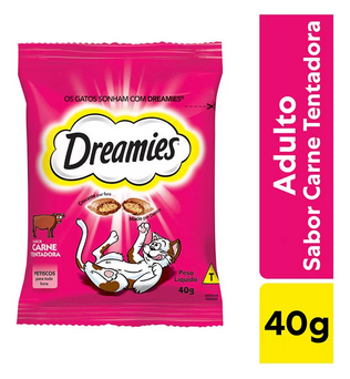 Petisco Dreamies Carne Para Gatos Adultos 40 G